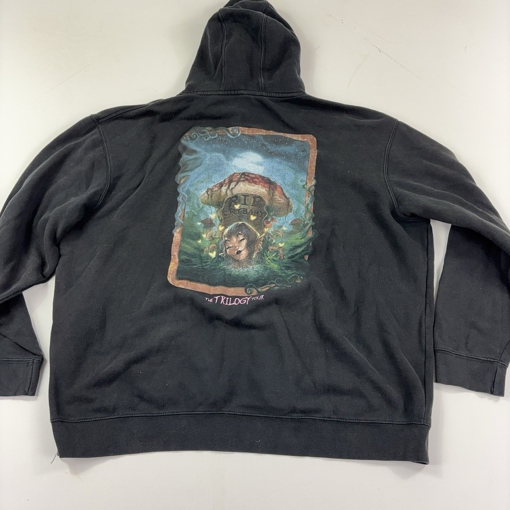 The Trilogy Tour Hoodie Sweatshirt Mens 2XL Black Pullover Bear Bunny Graphic